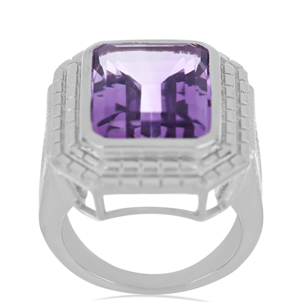 Anillo de Plata con Amatista de Vera Cruz