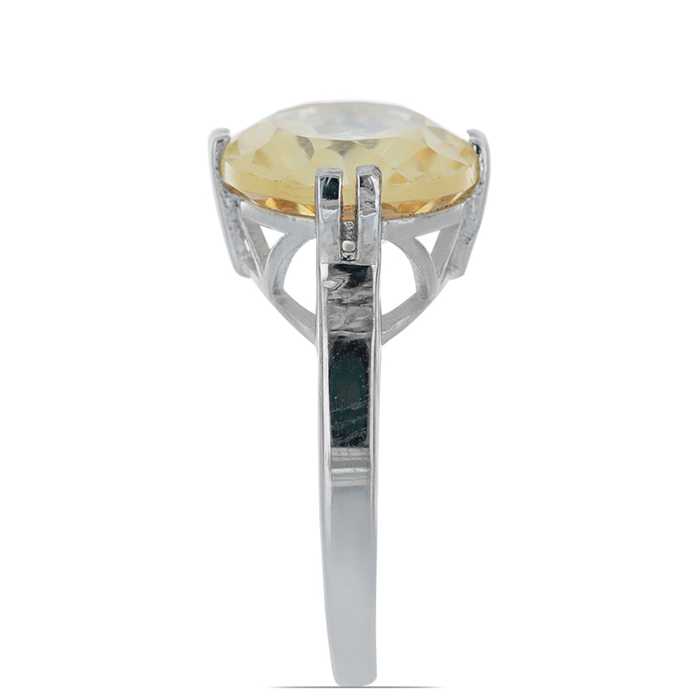 Anillo de Plata con Citrino de los Montes Urales