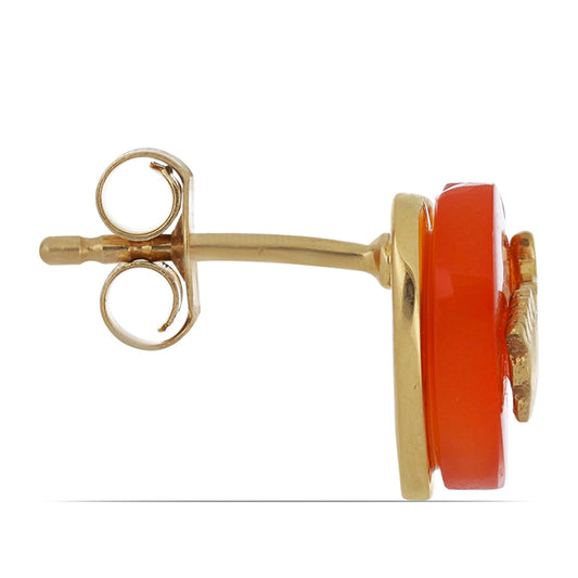 Pendientes de Plata Bañada en Oro con Cornalina de Tagebau