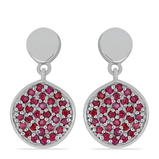 Pendientes de Plata con Rubí de Madagascar