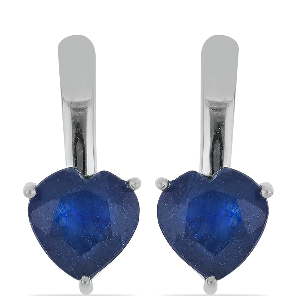 Pendientes de Plata con Zafiro Azul Rosebery 1