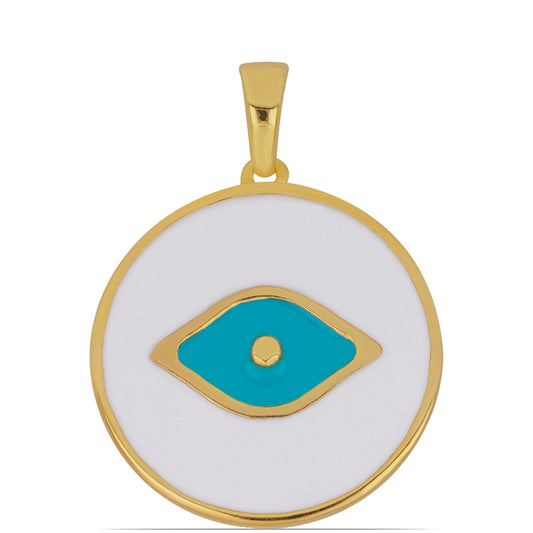 Colgante de Plata Bañada en Oro con Esmalte