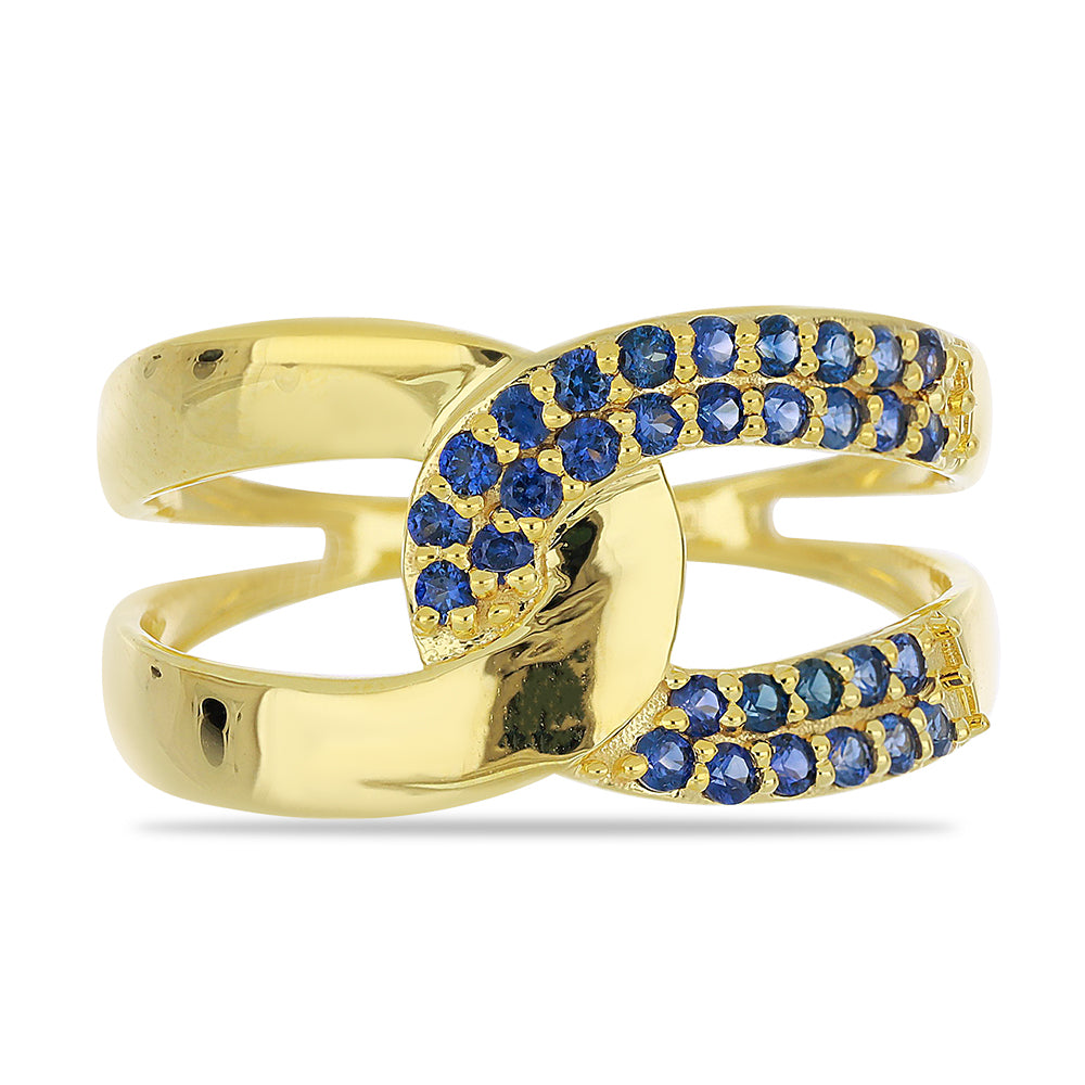Anillo de Oro 9K con Zafiro de Tailandia