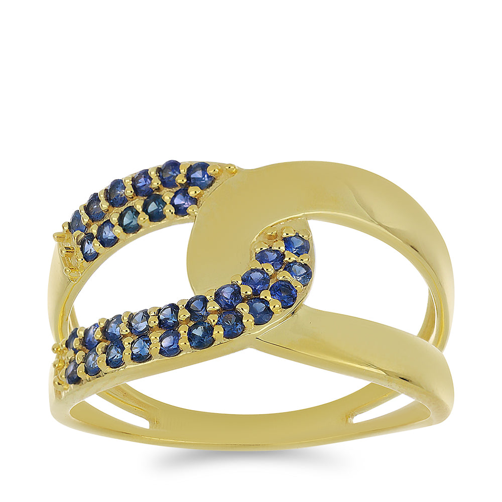 Anillo de Oro 9K con Zafiro de Tailandia