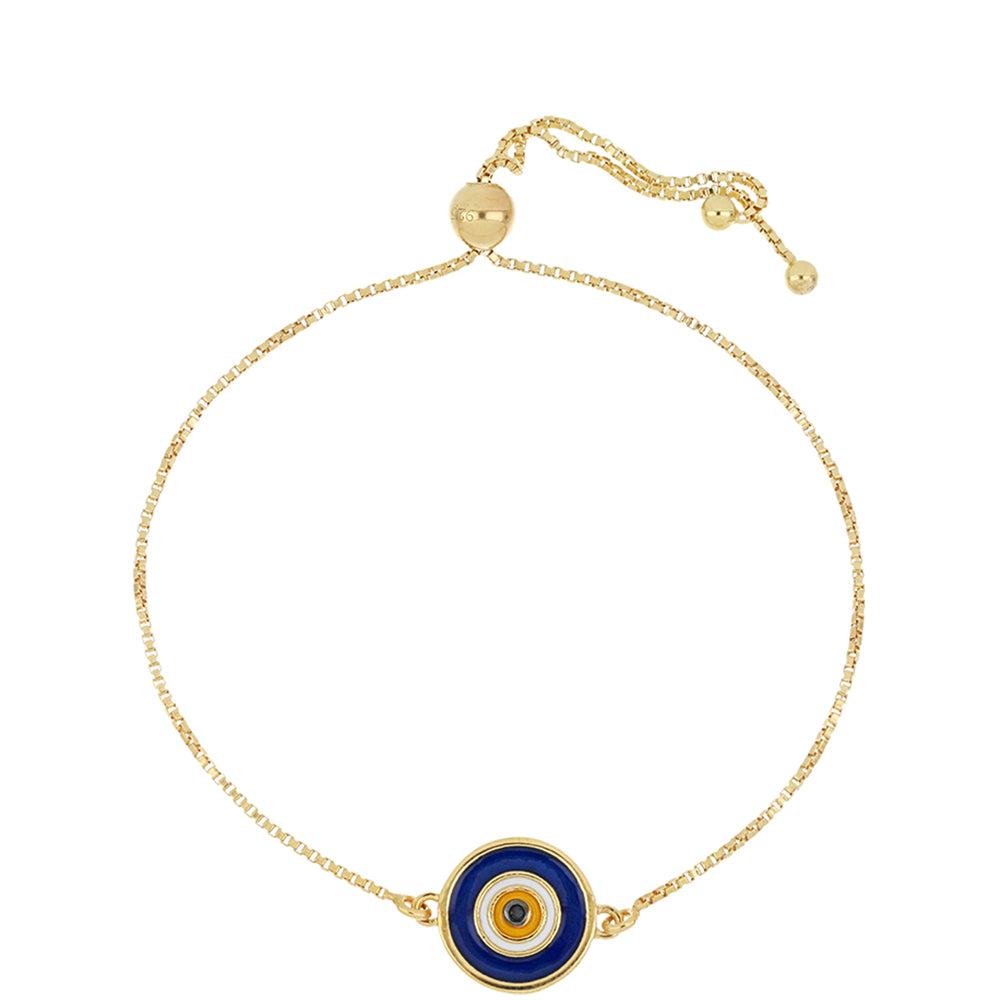 Pulsera de Plata Bañada en Oro con Esmalte y Espinela Negra de Badakhshan Gorno