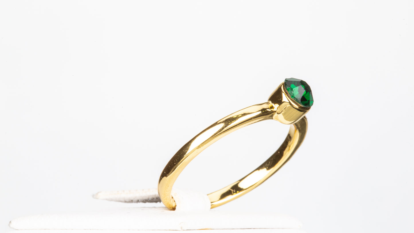 Conjunto de Aleación Bañado en Oro con Cristal Emporia® Rojo ( Anillo )