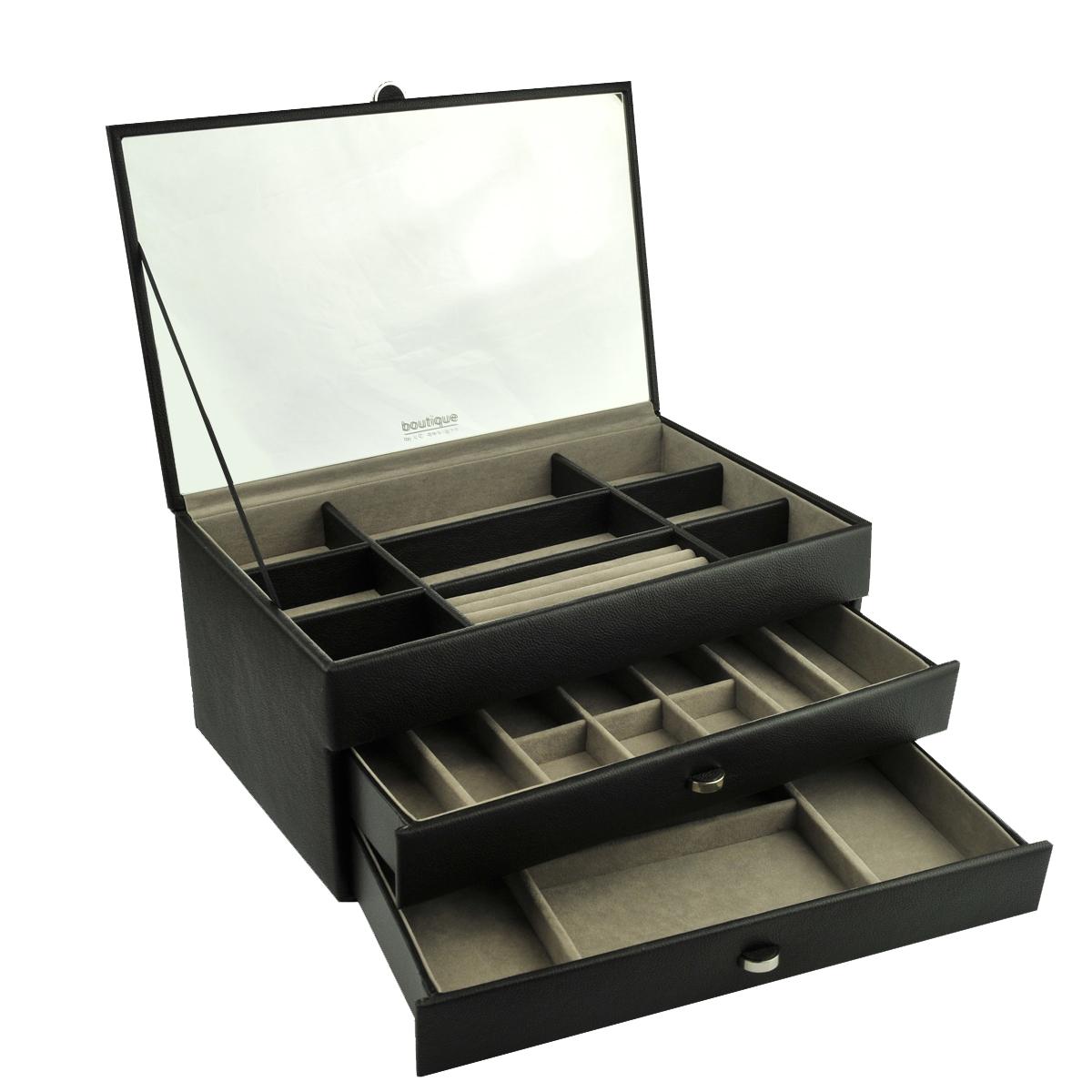 Gran joyero de boutique premium negro