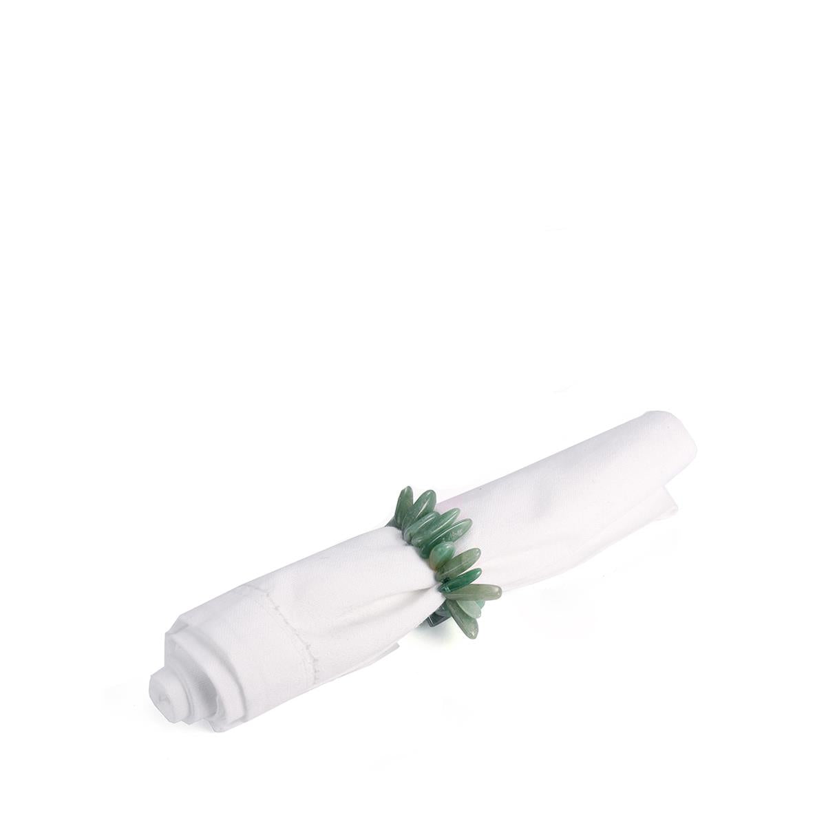 Gemporia: set de 4 servilleteros con cuarzo rosa AGTW 240 quilates