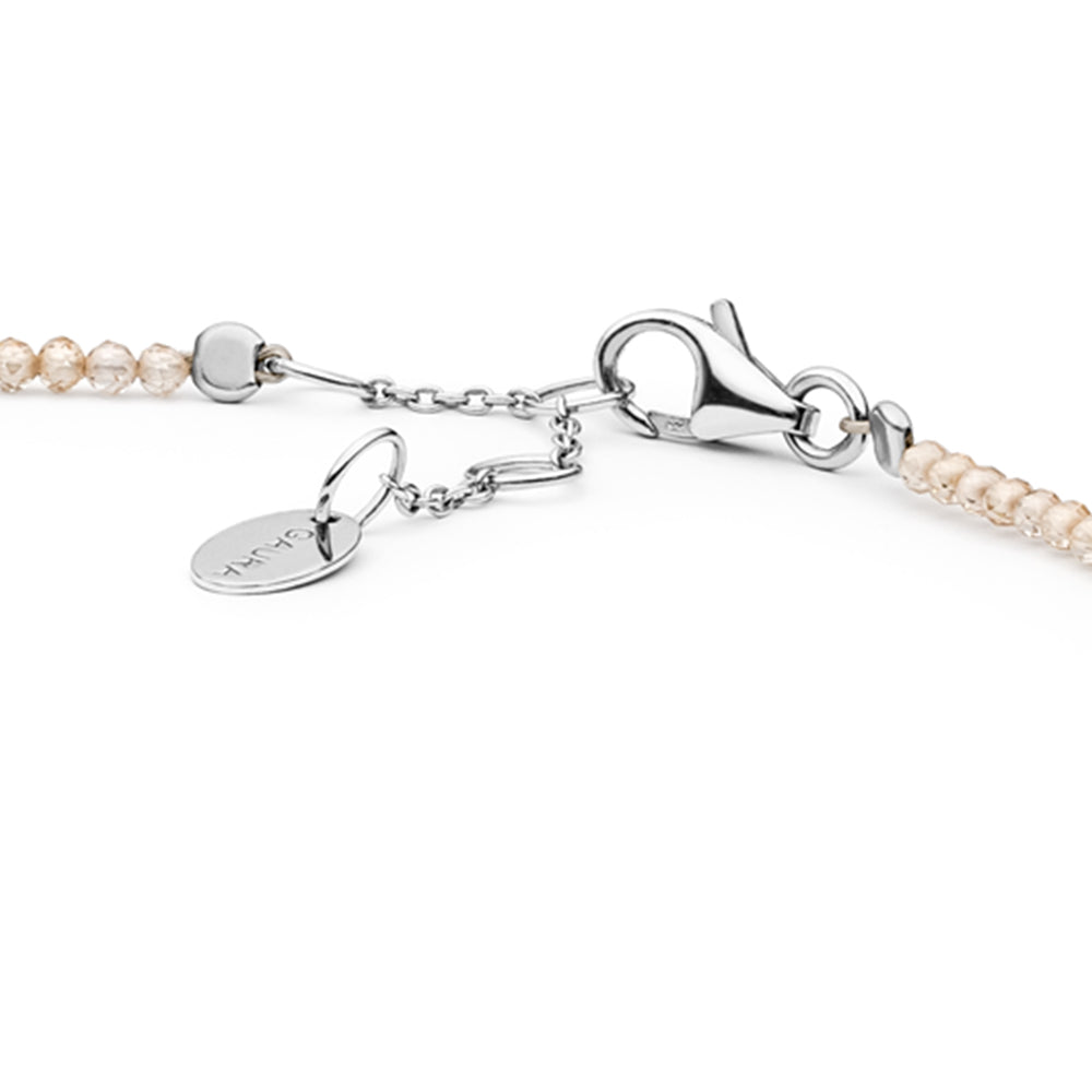 Collar de Plata con Perla de Agua Dulce- Lavanda y Zirconita Cúbica 3 