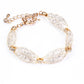 Conjunto de Aleación Bañado en Oro con Cristal Emporia® Blanco ( Collar +Pendientes +Pulsera )