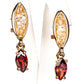 Conjunto de Aleación Bañado en Oro con Cristal Emporia® Rojo ( Collar +Pendientes )