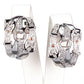 Conjunto de Aleación Bañado en Oro con Cristal Emporia® Blanco ( Collar +Pendientes +Colgante )