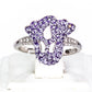 Anillo de Aleación Bañado en Oro con Cristal Emporia® Púrpura