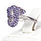 Anillo de Aleación Bañado en Oro con Cristal Emporia® Púrpura