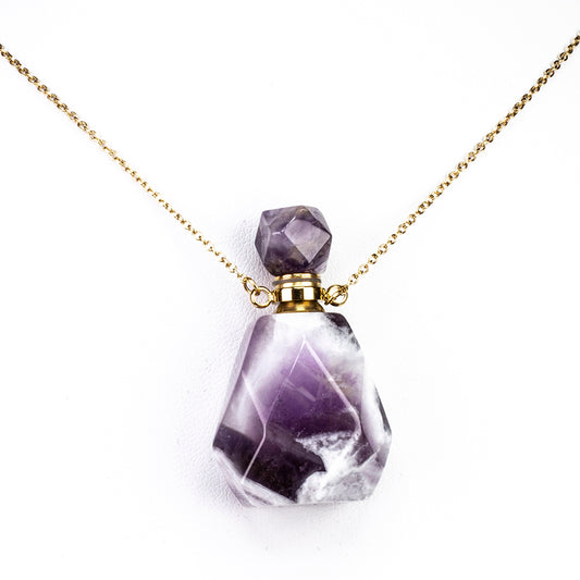 Collar de Plata Bañada en Oro con Cristal Emporia® Púrpura