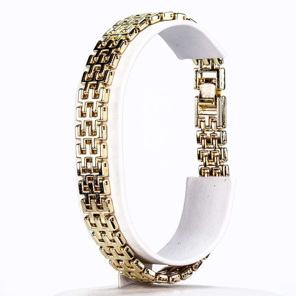 Conjunto de Aleación Bañado en Oro con Cristal Emporia® Blanco ( Pulsera ) 2 