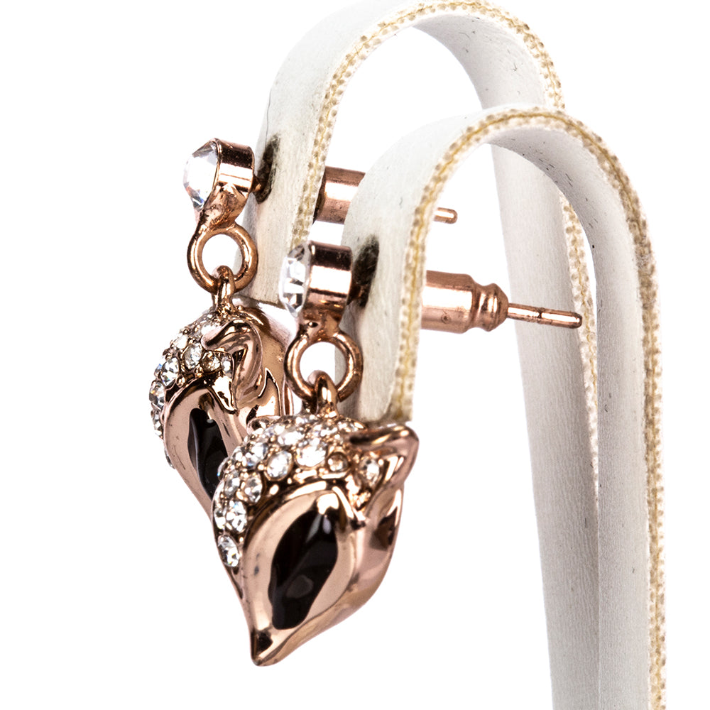 Conjunto de Aleación Bañado en Oro con Cristal Emporia® Blanco ( Collar +Pendientes ) 3 