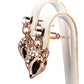 Conjunto de Aleación Bañado en Oro con Cristal Emporia® Blanco ( Collar +Pendientes )