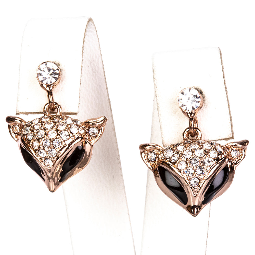 Conjunto de Aleación Bañado en Oro con Cristal Emporia® Blanco ( Collar +Pendientes ) 4 
