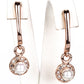 Conjunto de Aleación Bañado en Oro con Perla de cristal y Cristal Emporia® Blanco ( Collar +Pendientes )