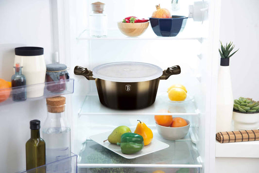 Cacerola con tapa (2,5 litros) Berlingen Haus línea metálica brillante en negro