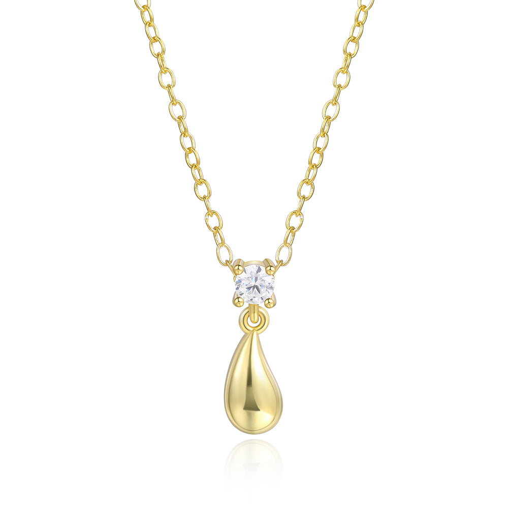 Collar de Aleación Bañado en Oro con Cristal Emporia® Blanco 1 