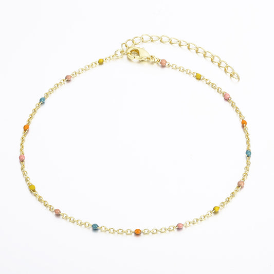 Pulsera de Aleación Bañado en Oro con Cristal Emporia® Azul y Cristal Emporia® Amarillo