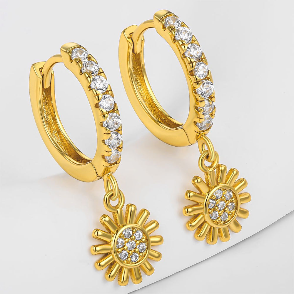 Pendientes de Aleación Bañado en Oro 1 