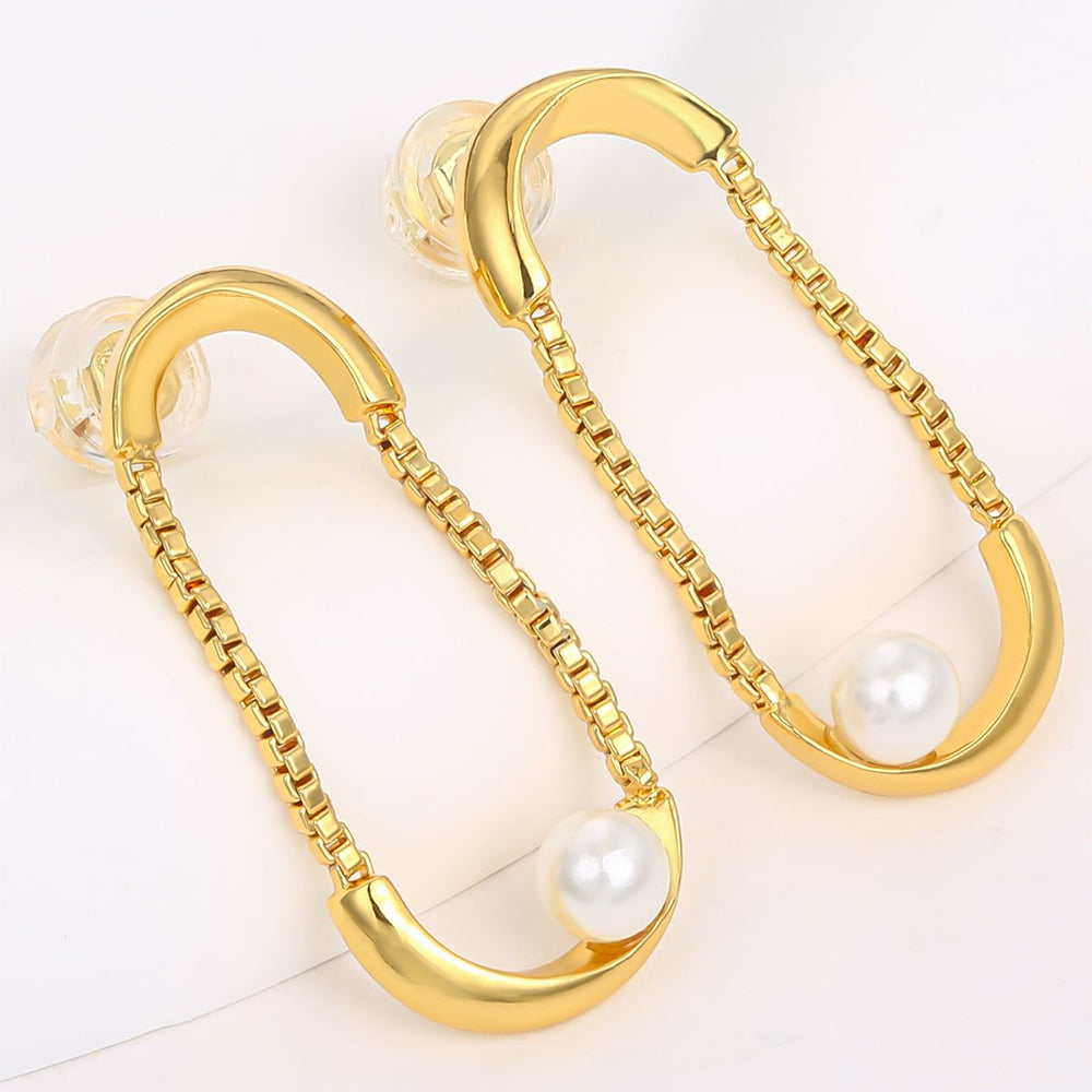 Pendientes de Aleación Bañado en Oro 1 