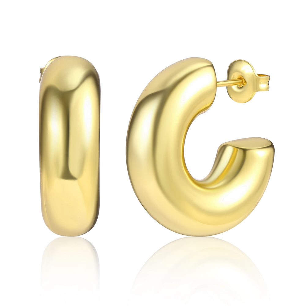 Pendientes de Aleación Bañado en Oro 1 