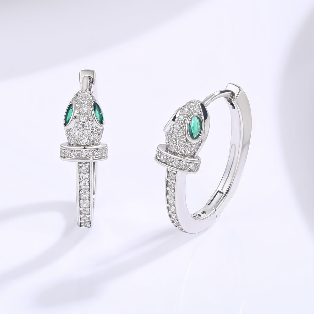 Pendientes de Aleación Bañado en Oro con Cristal Emporia® Verde y Cristal Emporia® Blanco 1 