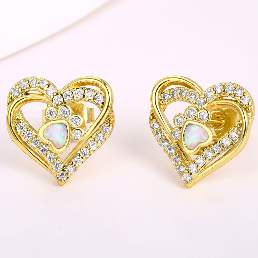 Pendientes de Aleación Bañado en Oro con Cristal Emporia® Blanco 1 