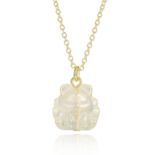 Collar de Aleación Bañado en Oro con Cristal Emporia® Blanco