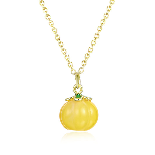 Collar de Aleación Bañado en Oro con Cristal Emporia® Amarillo