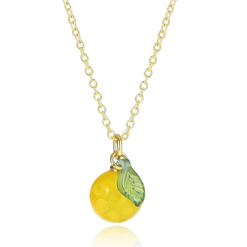 Collar de Aleación Bañado en Oro con Cristal Emporia® Amarillo y Cristal Emporia® Verde 1 