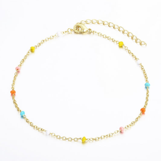 Pulsera de Aleación Bañado en Oro con Cristal Emporia® Azul