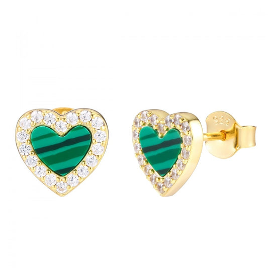 Pendientes de Aleación Bañado en Oro con Cristal Emporia® Verde