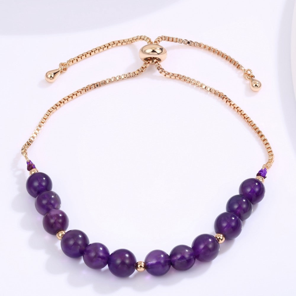 Pulsera de Aleación Bañado en Oro con Cristal Emporia® Púrpura 1 
