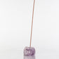Amethyst Incense Stick Holder: Handcrafted from Natural Raw Amethyst (3–5 cm).