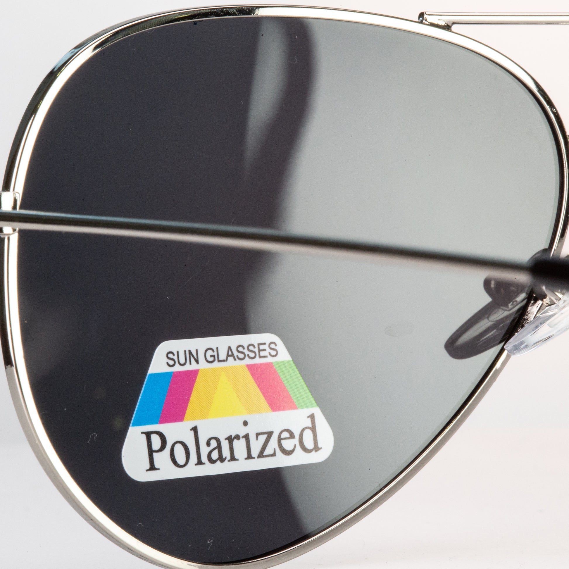 Emporia Italy - Gafas de sol piloto "JEFE", gafas de sol polarizadas con filtro UV con  estuche y paño de limpieza, lentes gris oscuro, montura plateada 5 