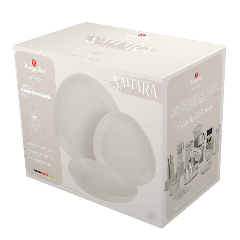 Berlinger Haus Vajilla de 18 platos, coler crema mate