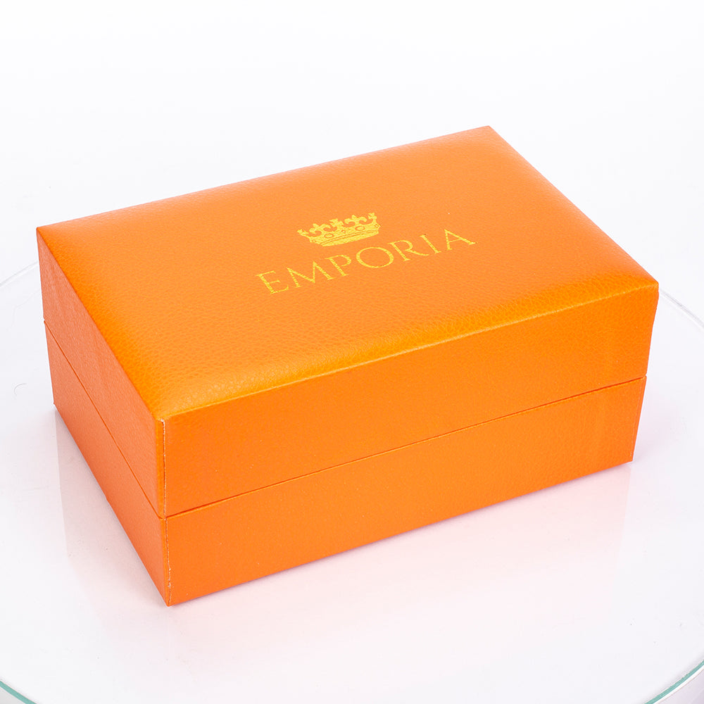 Reloj de Aleación Bañado en Oro con Cristal Emporia® Azul y Cristal Emporia® Blanco ( Collar +Pendientes +Pulsera ) 2 