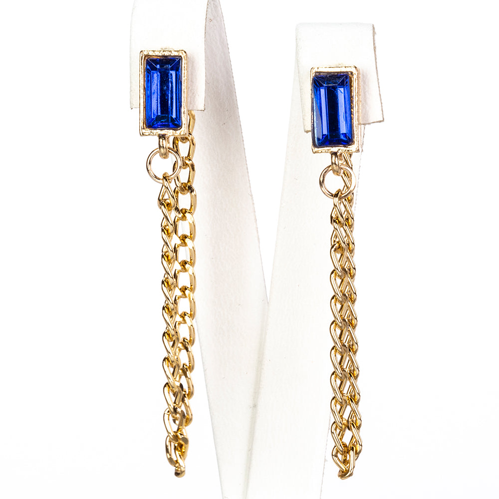 Reloj de Aleación Bañado en Oro con Cristal Emporia® Azul y Cristal Emporia® Blanco ( Collar +Pendientes +Pulsera ) 7 