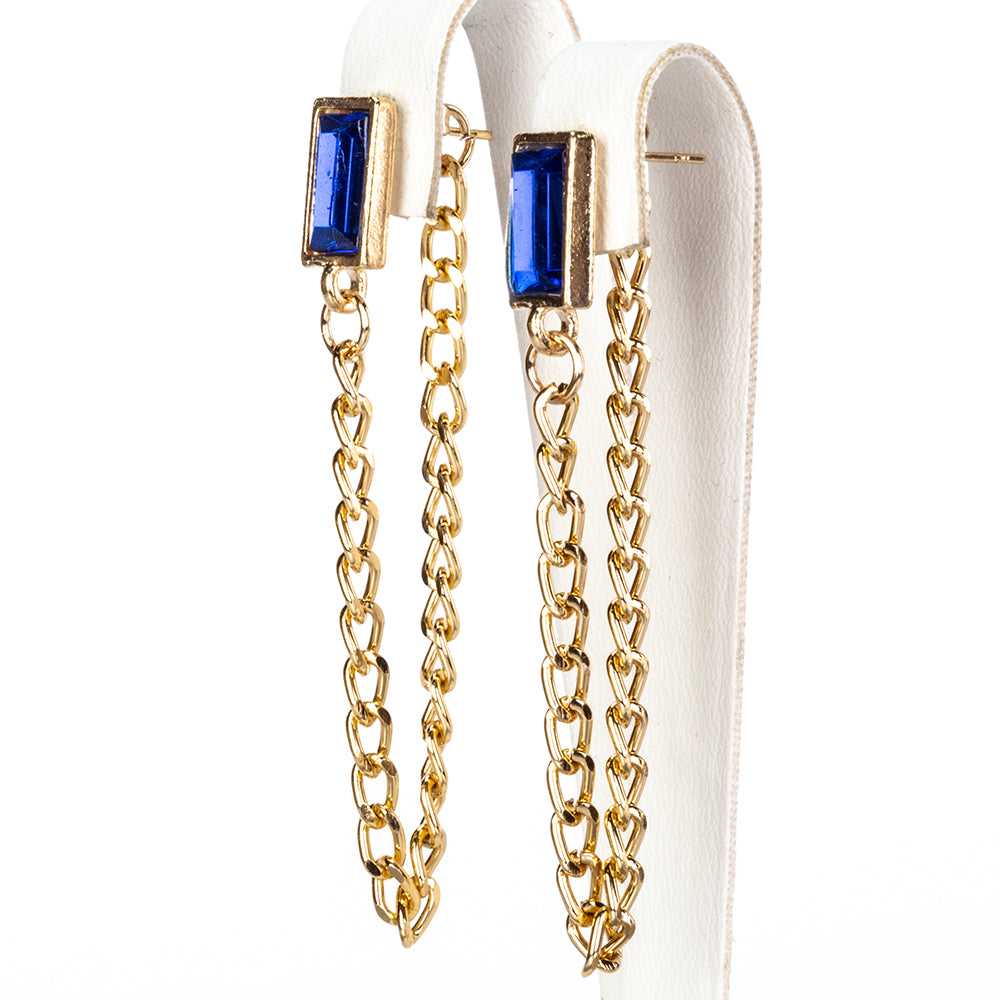 Reloj de Aleación Bañado en Oro con Cristal Emporia® Azul y Cristal Emporia® Blanco ( Collar +Pendientes +Pulsera ) 8 