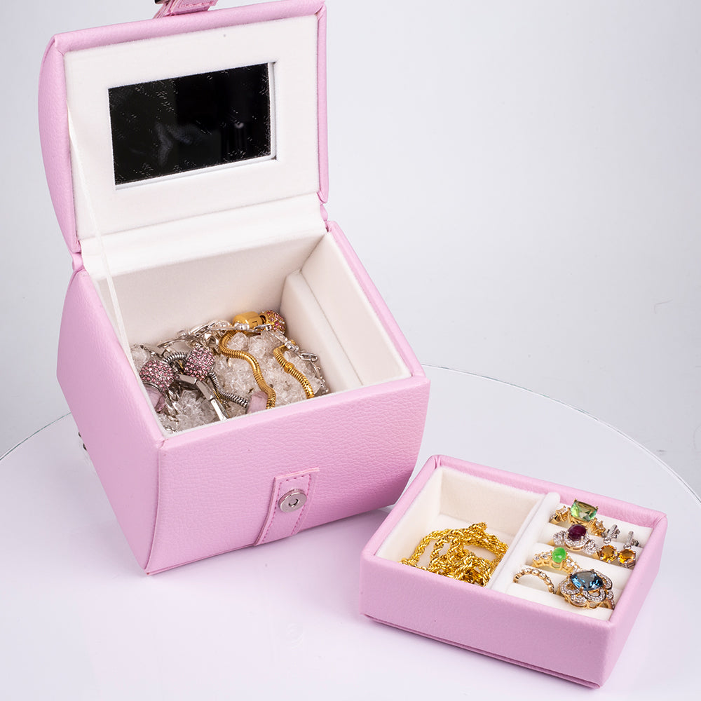 Joyero con Espejo, Rosa 6 