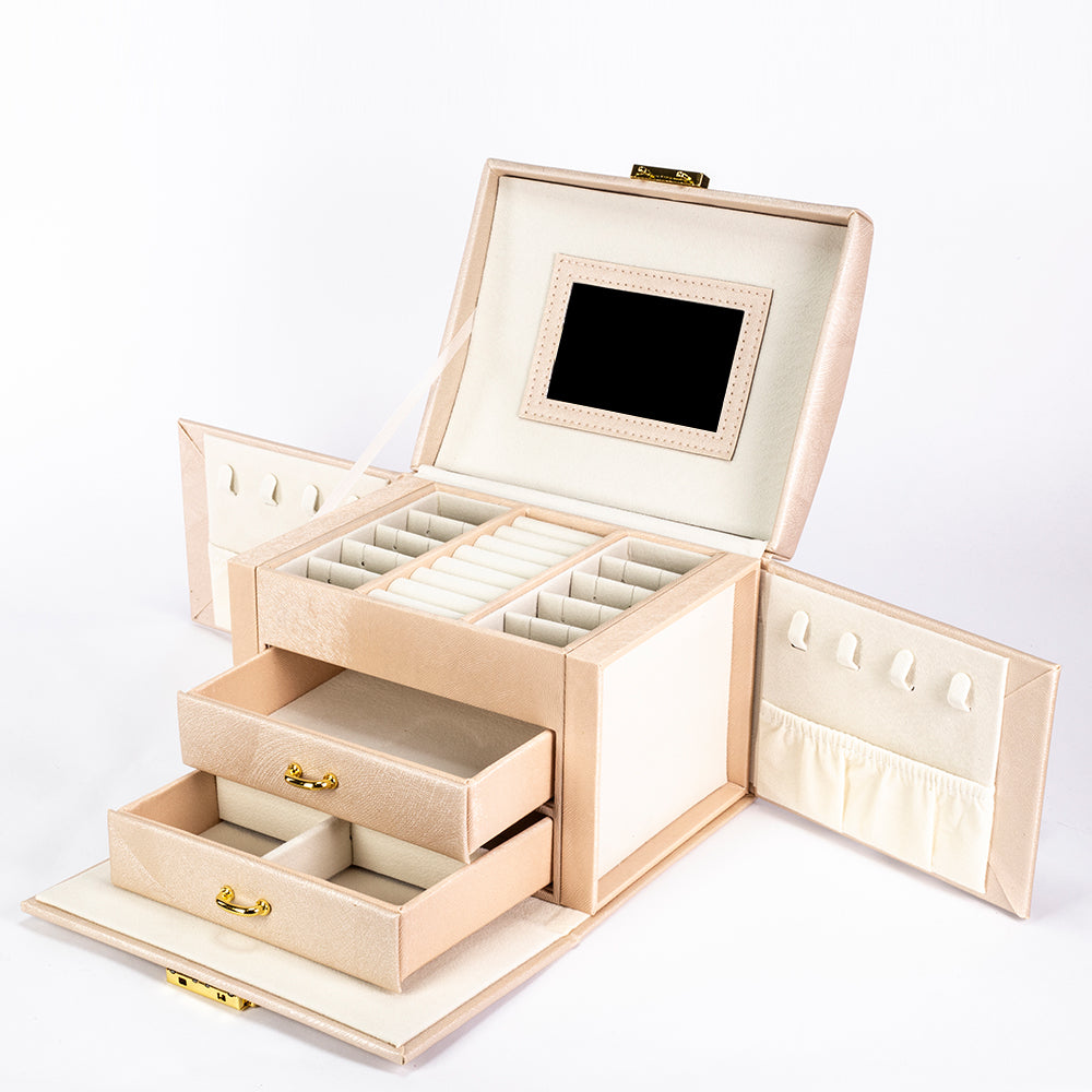 Joyero con espejo en color blanco 1 