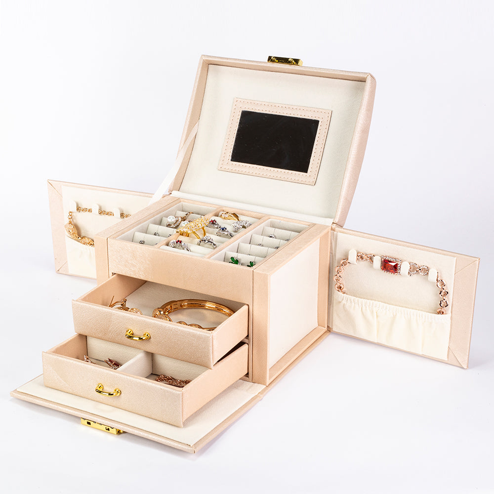 Joyero con espejo en color blanco 3 