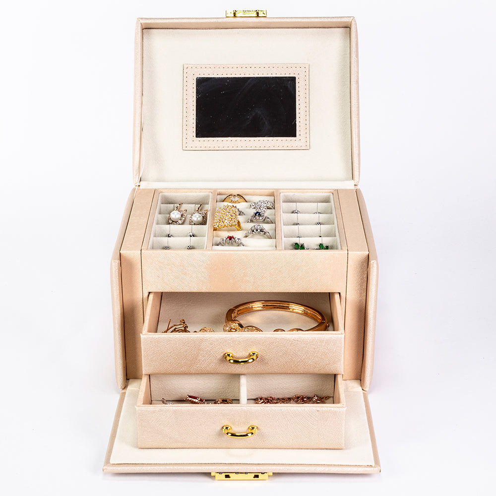 Joyero con espejo en color blanco 12 