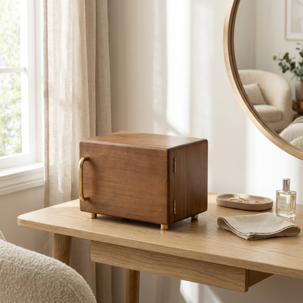 Mini cofre organizador de joyas con múltiples cajones Emporia