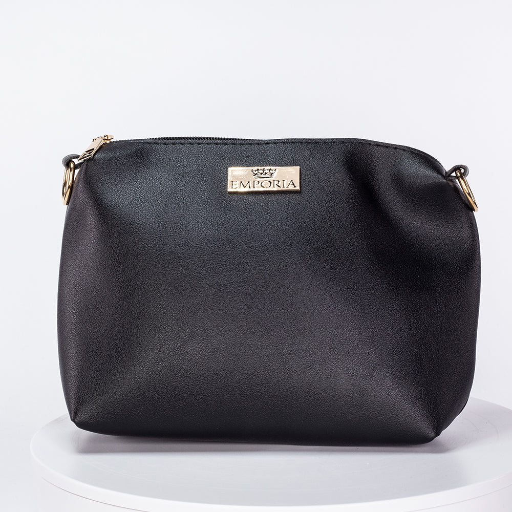 Colección Emporia de primavera 2025 - "Terciopelo oscuro", set de 3 bolsos; negro 5 